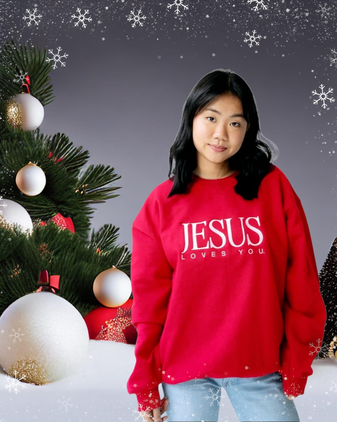 Vintage Embroidered Crewneck Unisex Sweatshirt - Cardinal Red