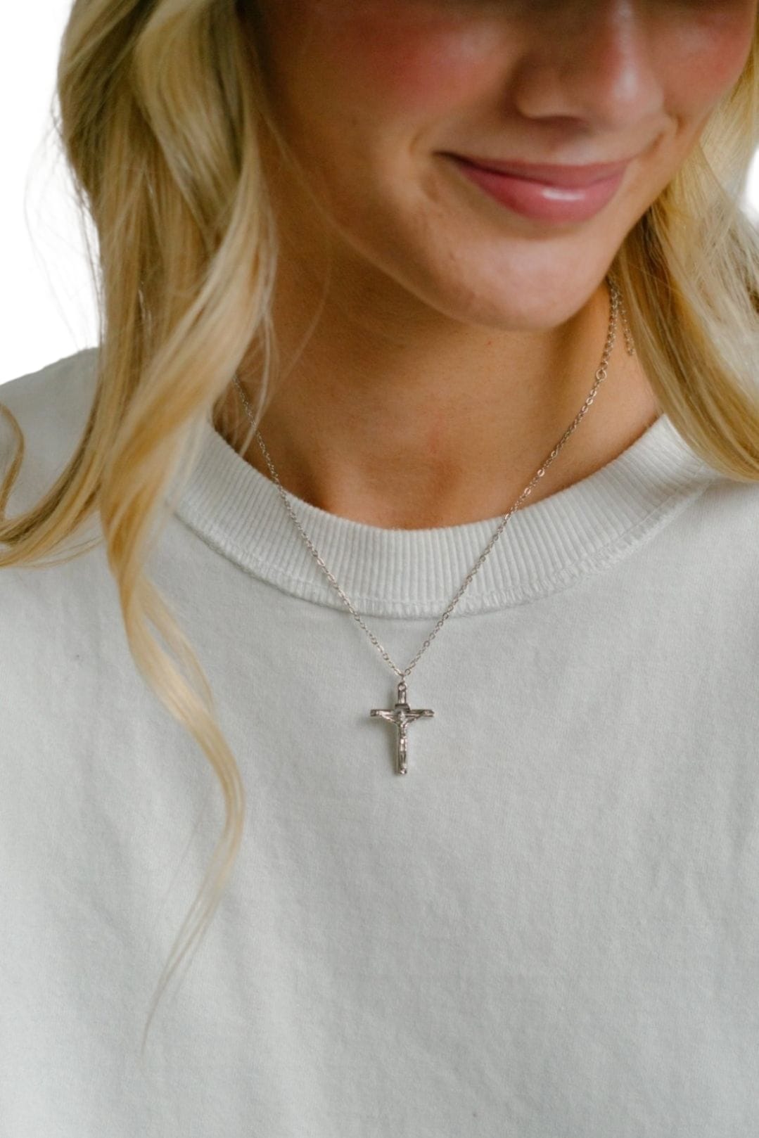 Stainless Steel Unisex Necklace with Jesus Pendant