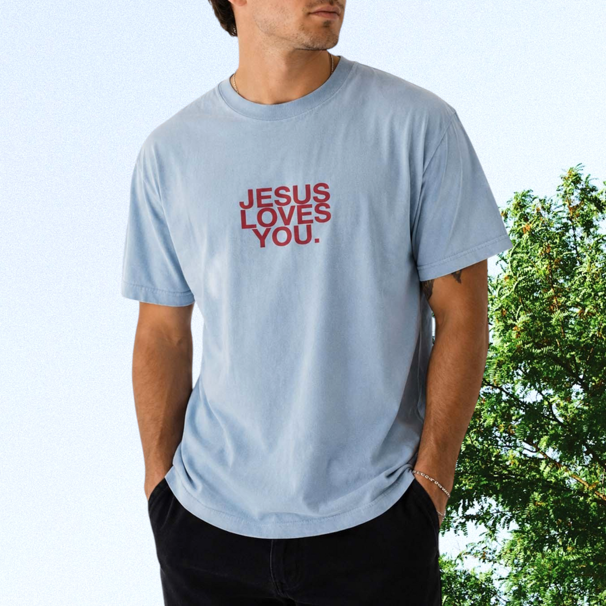 Comfort Colors® Jesus Loves You Logo Christian T-Shirt | Unisex Tee