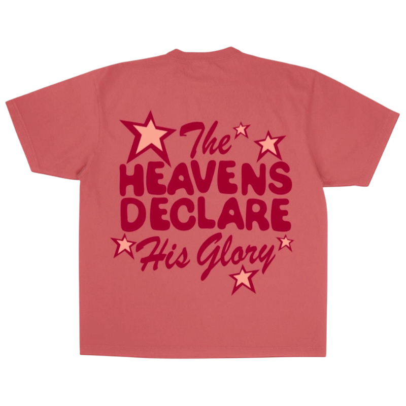 Jesus Loves You™ Heavens Declare His Glory Christian T-Shirt | Unisex Terracotta Rose Tee