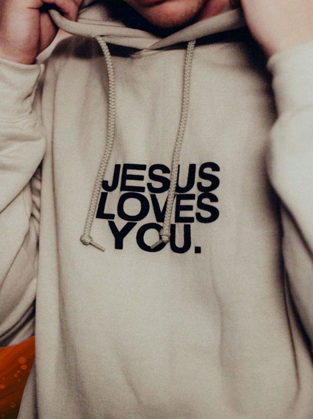 Check Front Sand Premium Unisex Hoodie