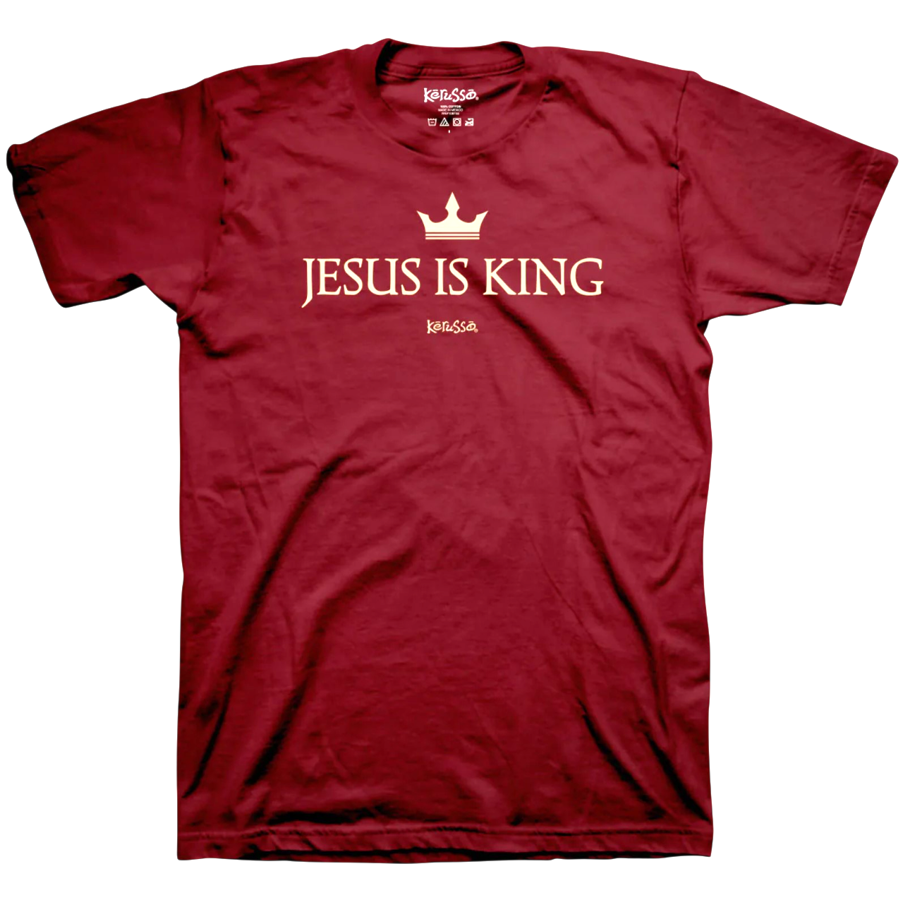 Kerusso® Jesus Is King Christian T-Shirt | Garnet Unisex Tee