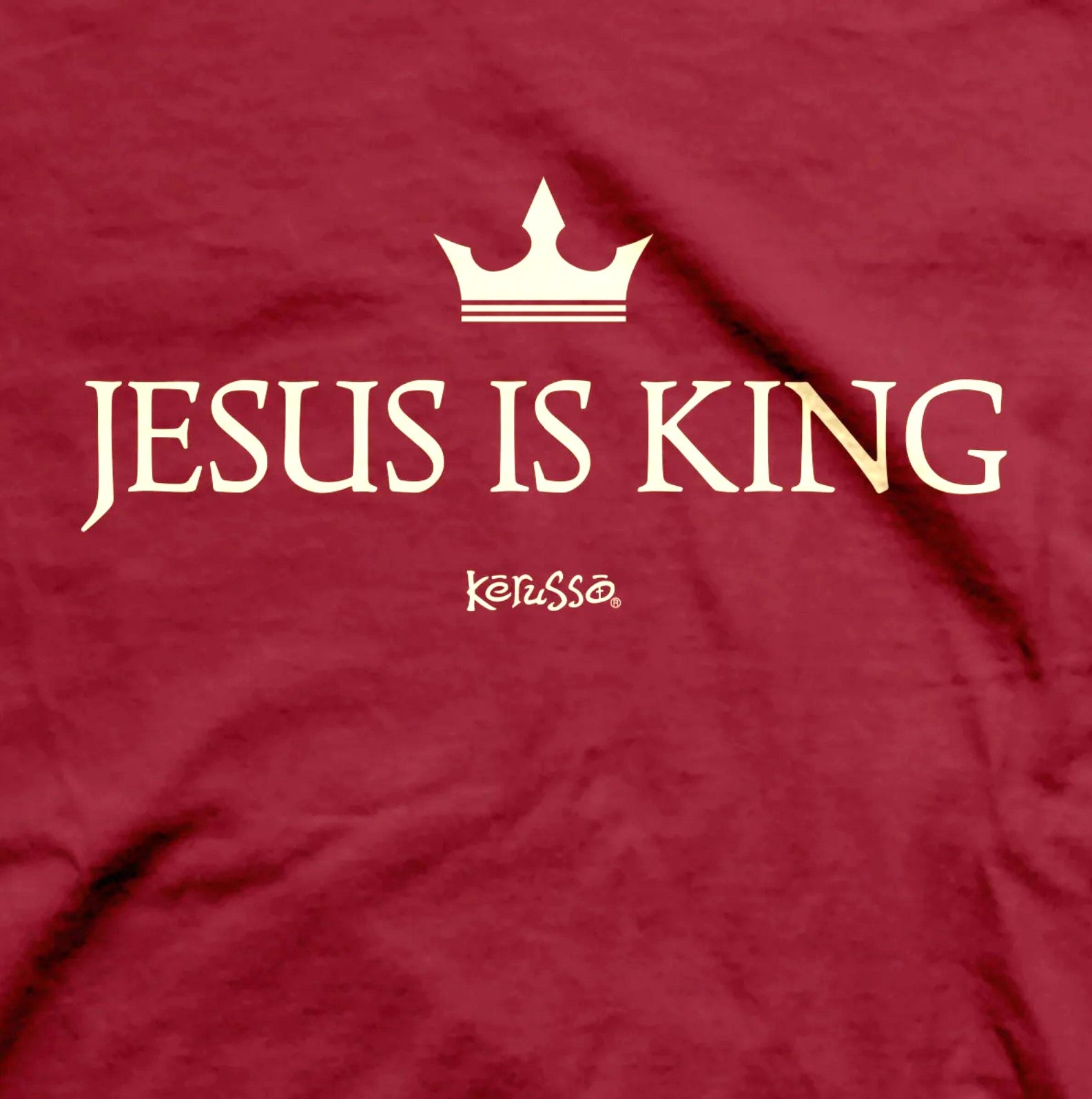 Kerusso® Jesus Is King Christian T-Shirt | Garnet Unisex Tee