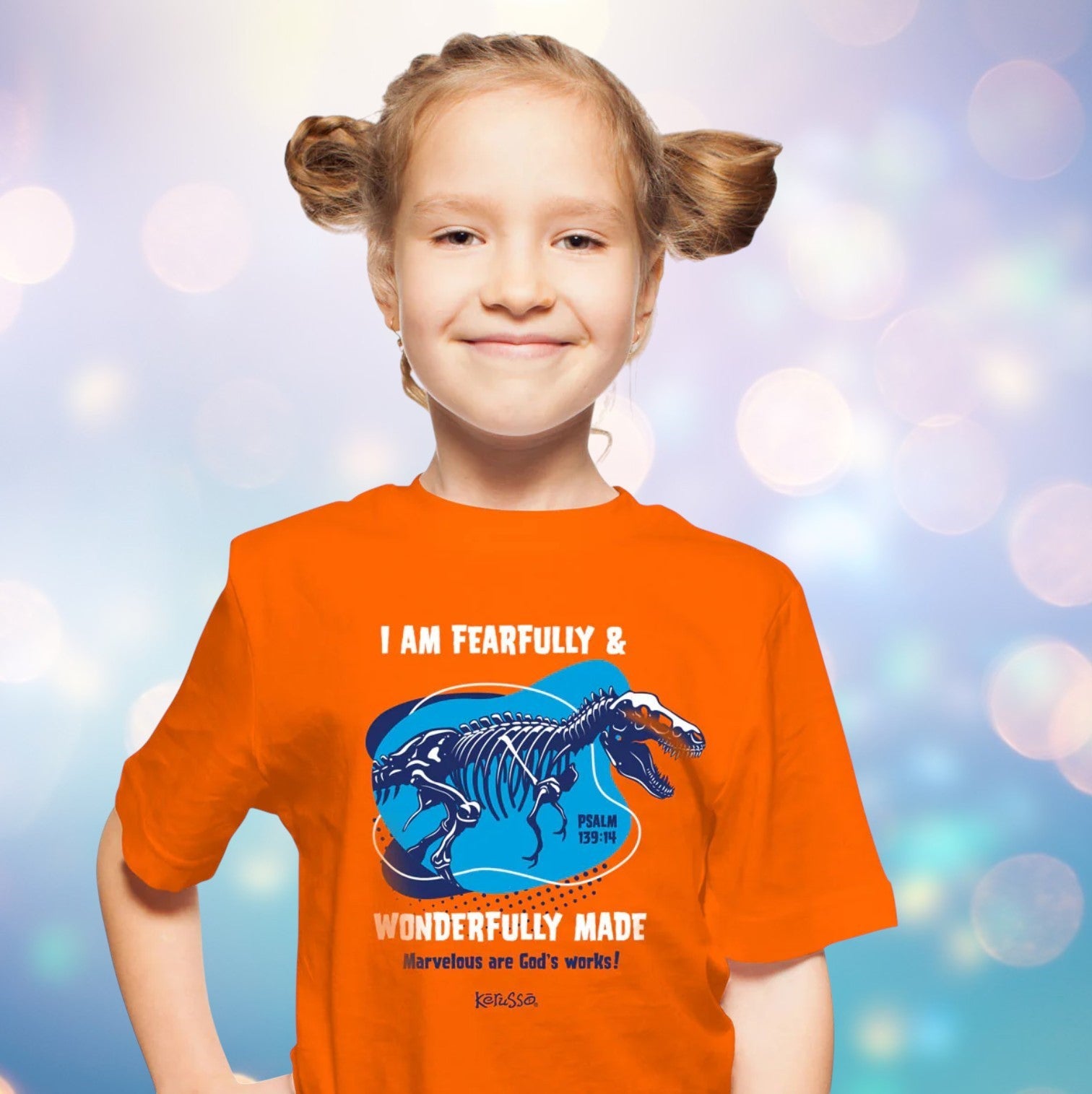 Wonderfully Made Dinosaur Kids Short Sleeve T-Shirt - KDZ4378