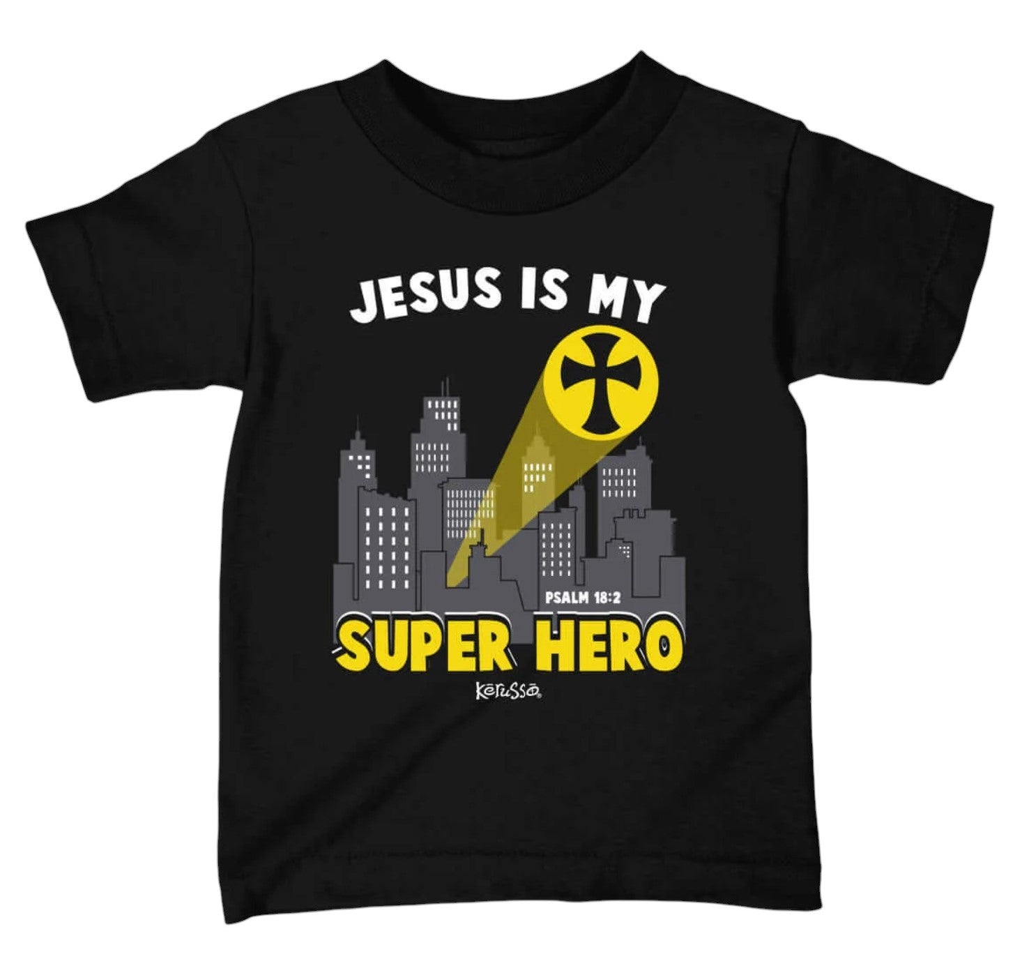 Jesus Super Hero Kids Short Sleeve T-Shirt - KDZ4549