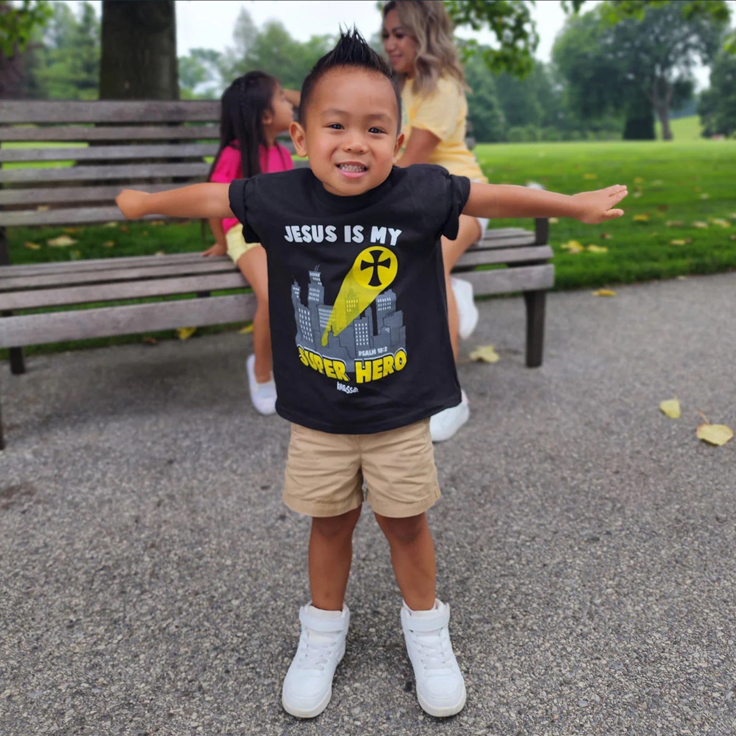 Jesus Super Hero Kids Short Sleeve T-Shirt - KDZ4549