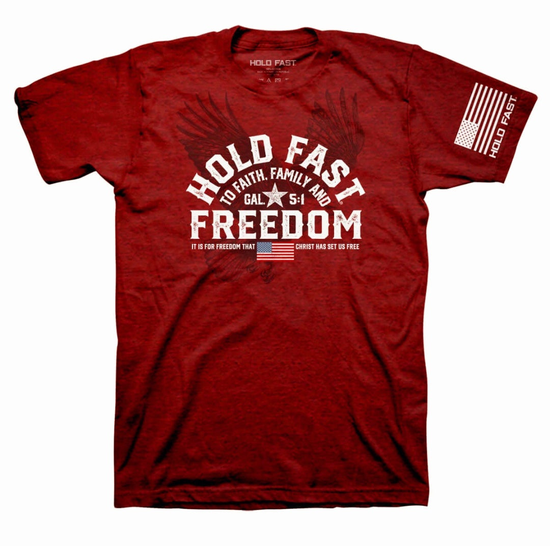 Mens T-Shirt Freedom Eagle Short Sleeve - KHF5044