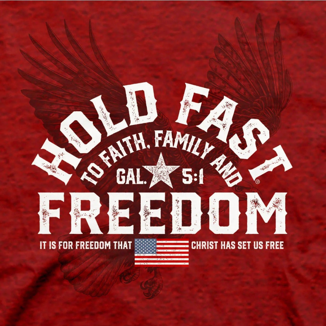 Mens T-Shirt Freedom Eagle Short Sleeve - KHF5044