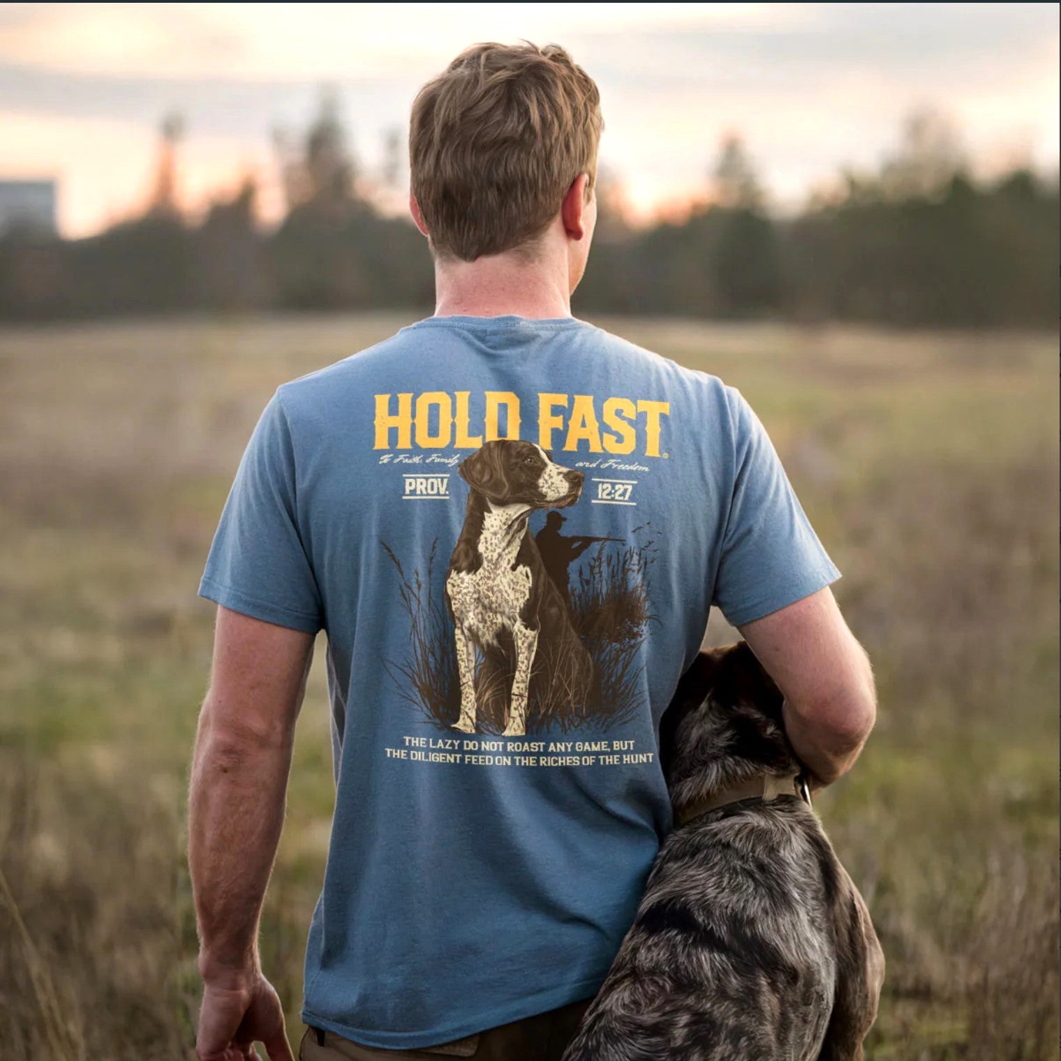 Hold Fast Hunting Dog Adult Unisex Short Sleeve T-Shirt - KHF5047