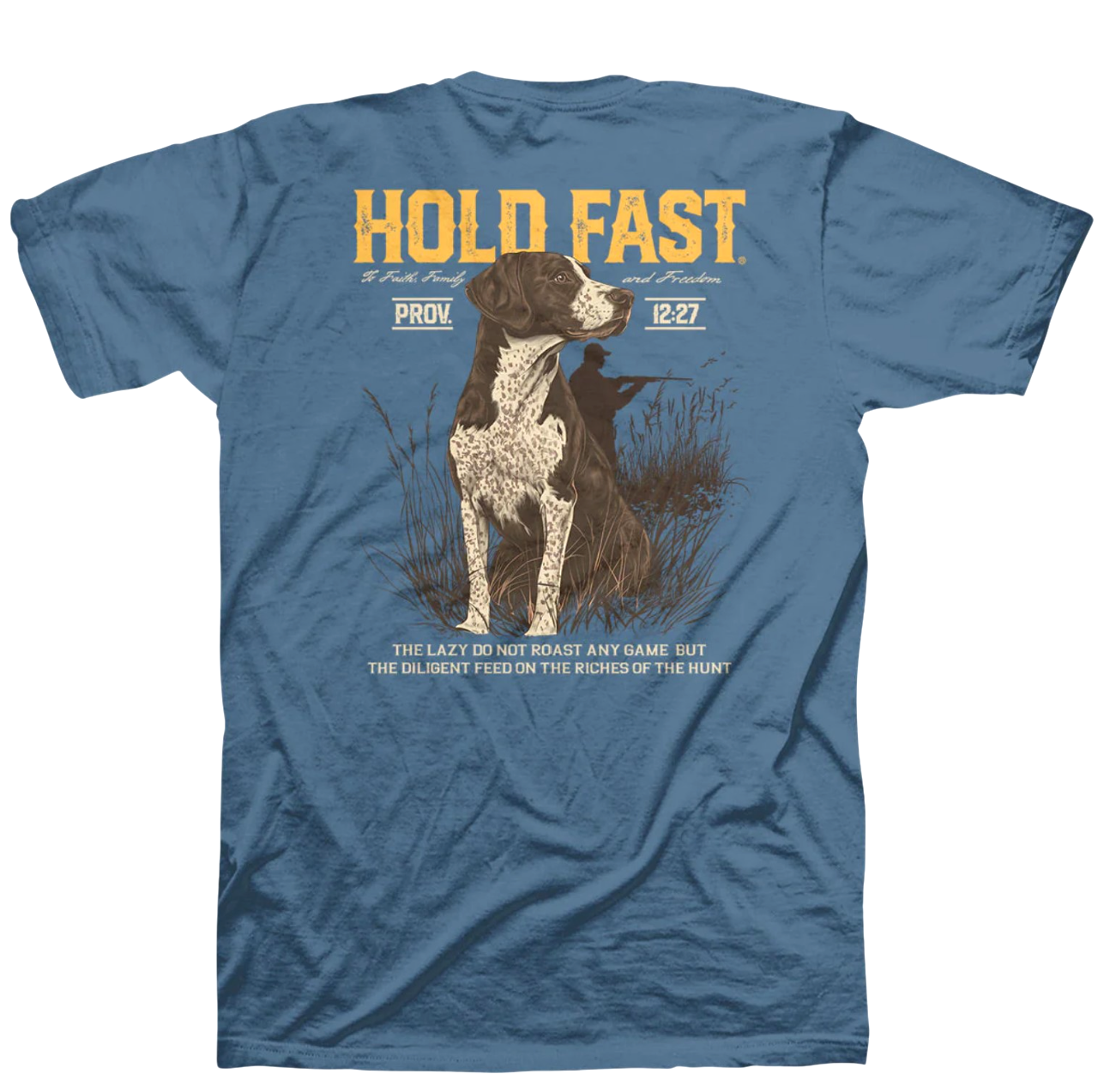Hold Fast Hunting Dog Adult Unisex Short Sleeve T-Shirt - KHF5047