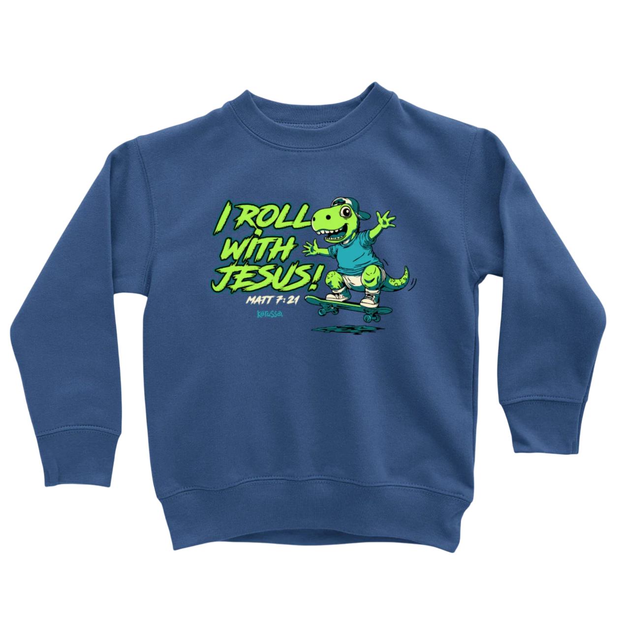 Dino Skateboard Kids Long Sleeve Sweatshirt - KSW5188