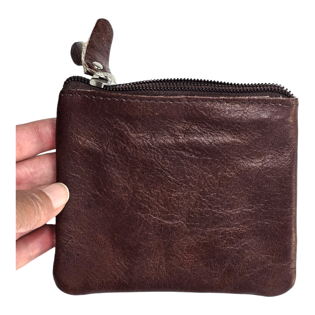 Rustic Cowhide and Leather Womens and Girls Small Purse
