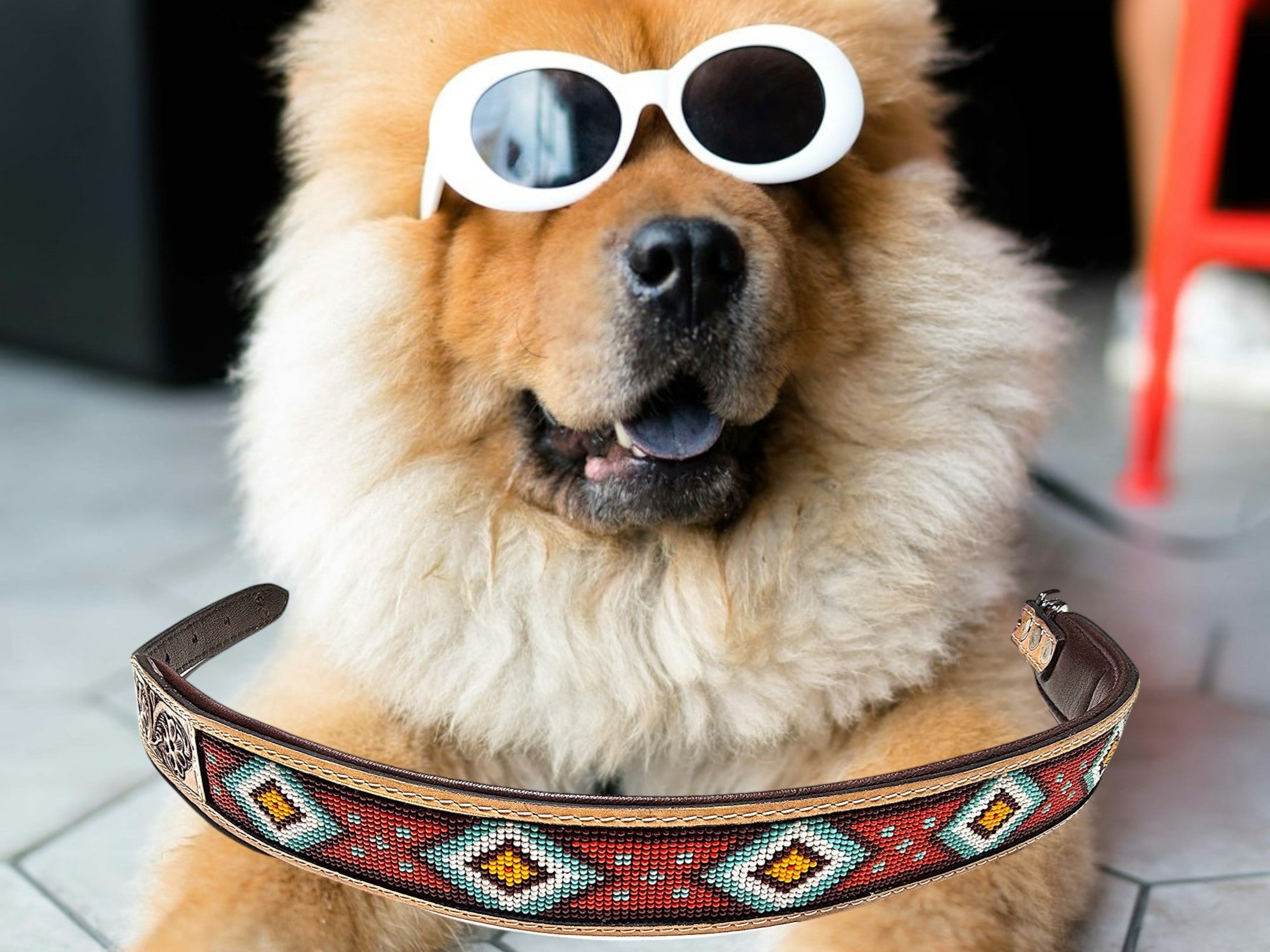 Handmade Leather Dog Collars - 18" L x 1.5" W