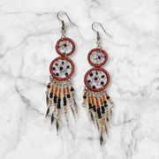 Dream Catcher Hand-Woven Unique Dangle Earrings Made in Peru