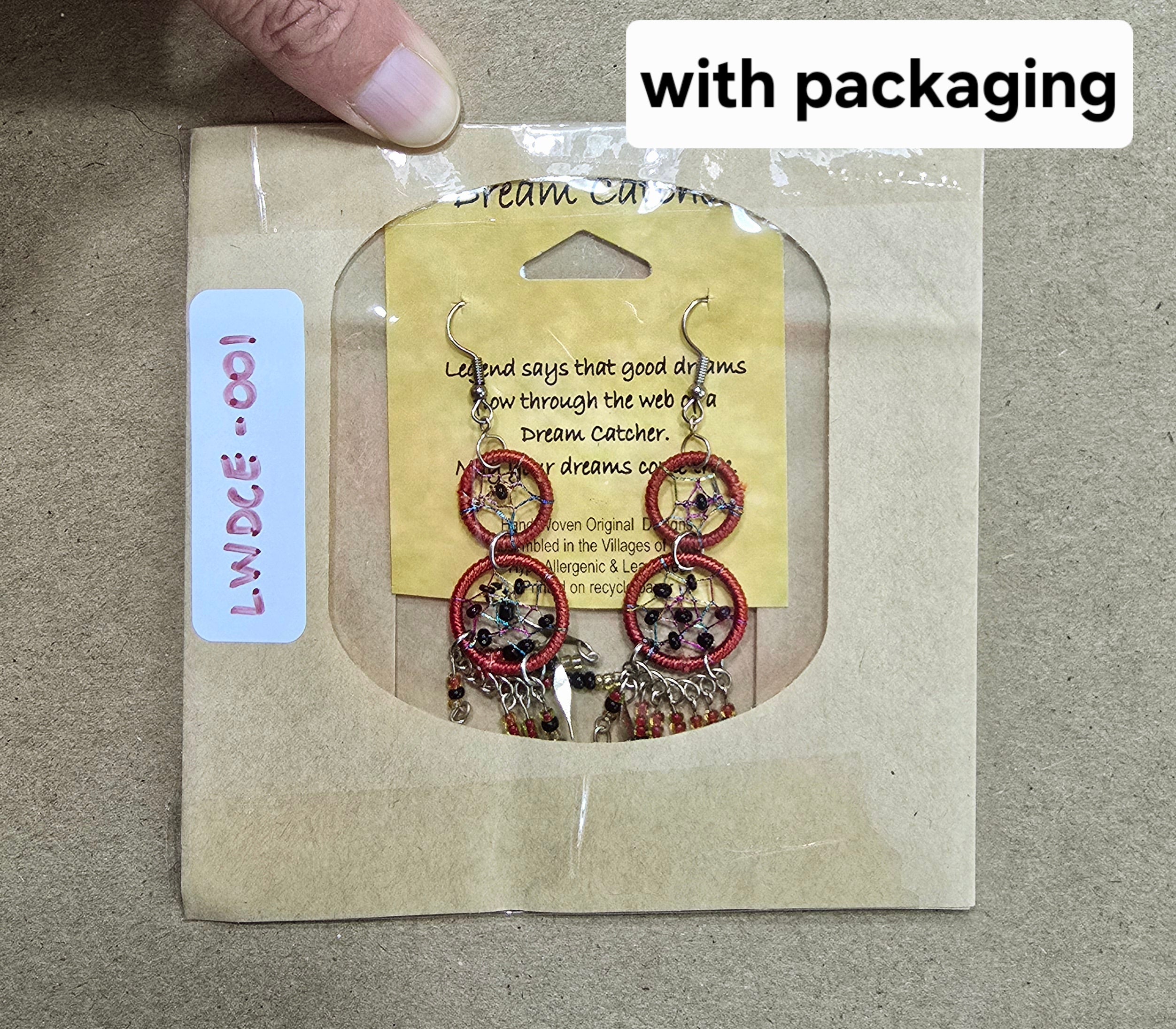 Dream Catcher Hand-Woven Unique Dangle Earrings Made in Peru