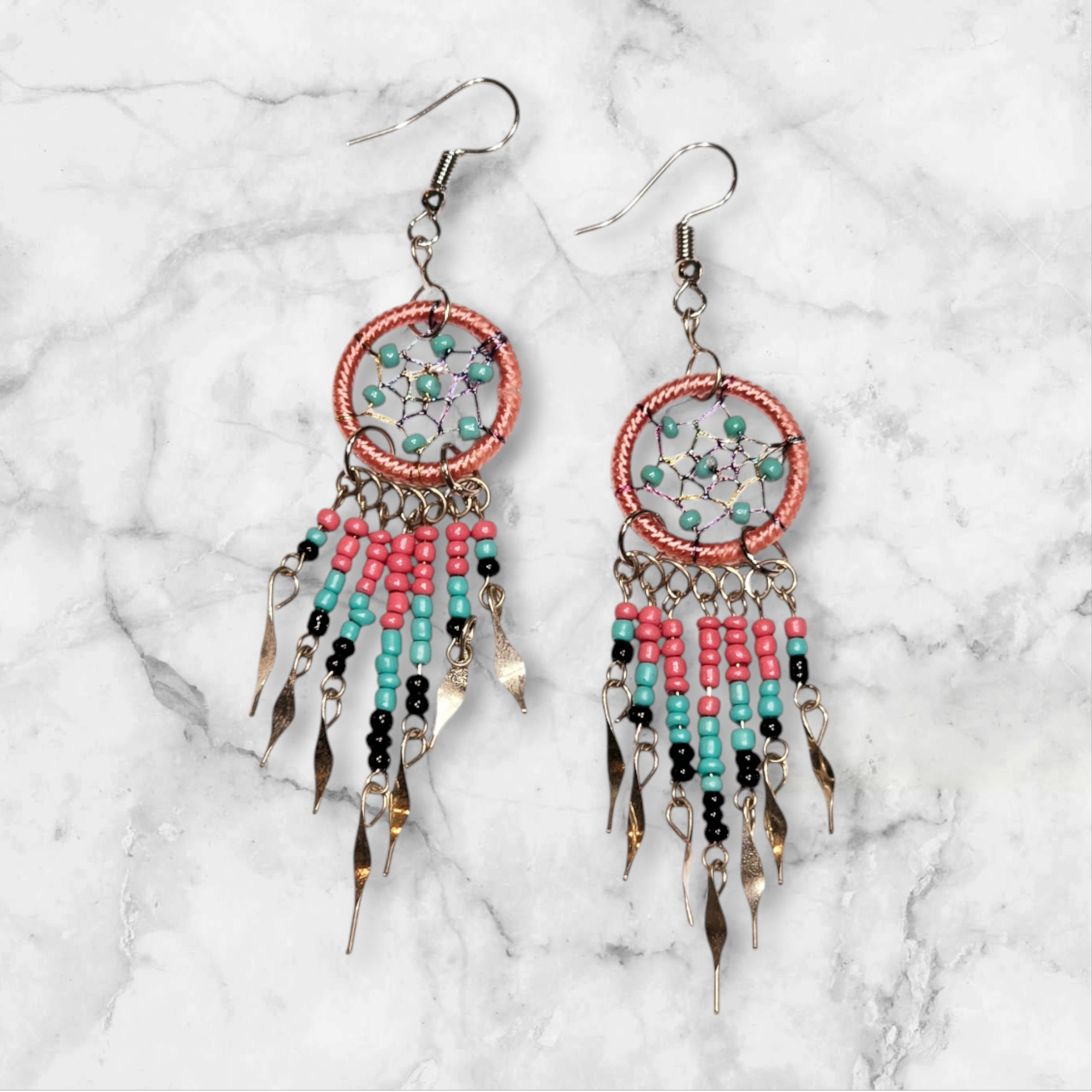 Dream Catcher Hand-Woven Unique Dangle Earrings Made in Peru