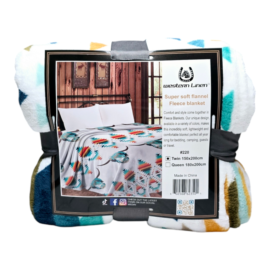 Super Soft Flannel Fleece Twin Throw Blanket