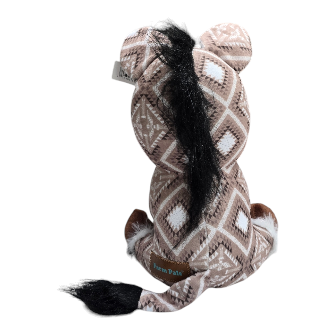 Sitting Donkey - Brown - Stuffed Farm Animal Plushies - Medium