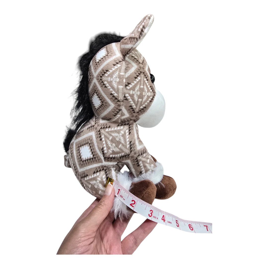 Sitting Donkey - Brown - Stuffed Farm Animal Plushies - Medium