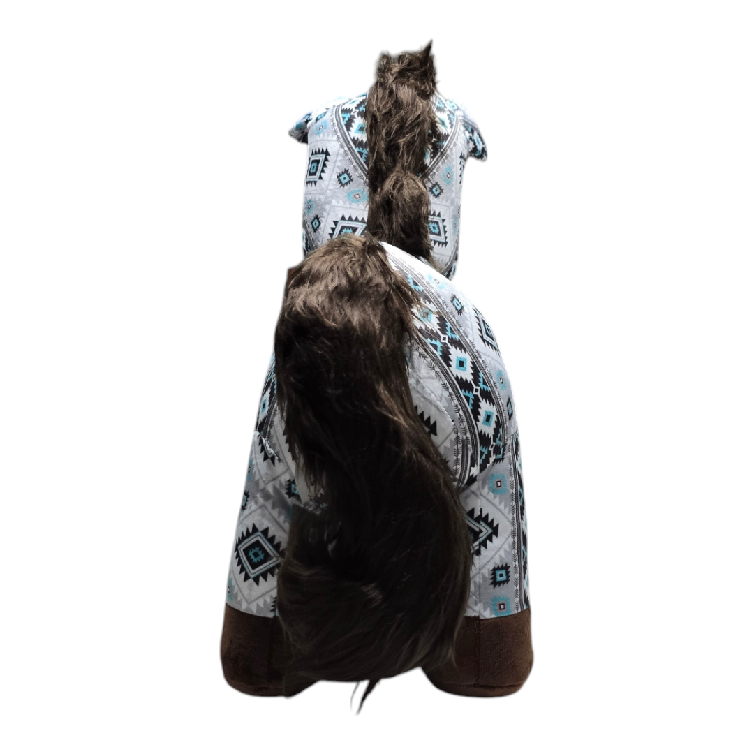 Donkey - White/Turquoise - Stuffed Farm Animal Plushies - Large