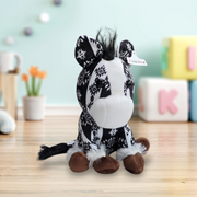 Sitting Donkey - Black - Stuffed Farm Animal Plushies - Medium
