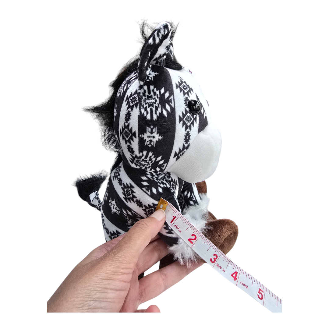 Sitting Donkey - Black - Stuffed Farm Animal Plushies - Medium