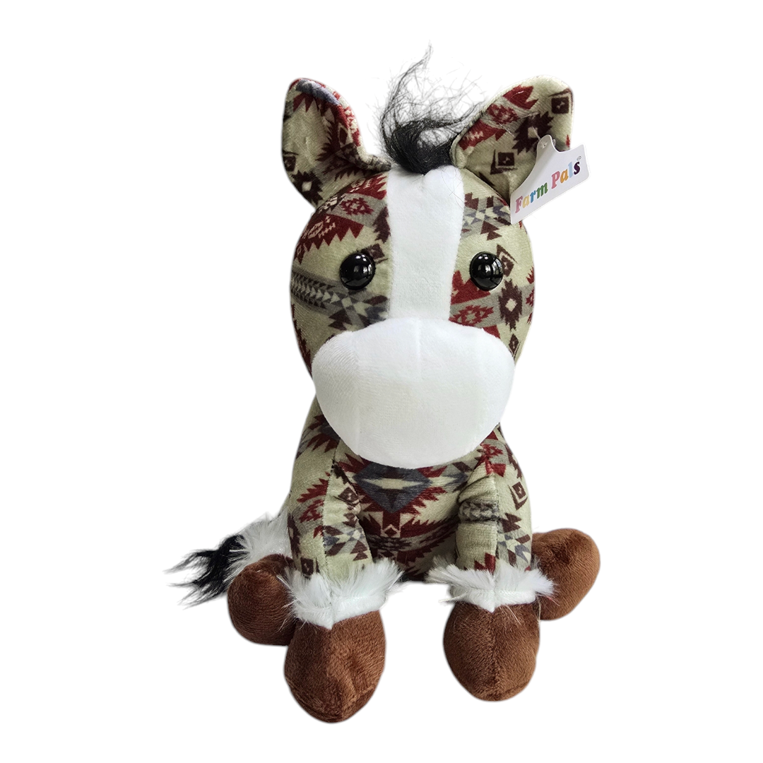 Sitting Donkey - Olive - Stuffed Farm Animal Plushies - Medium