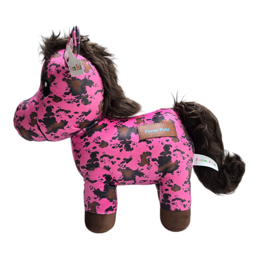 Donkey - Pink - Stuffed Farm Animal Plushies - Medium