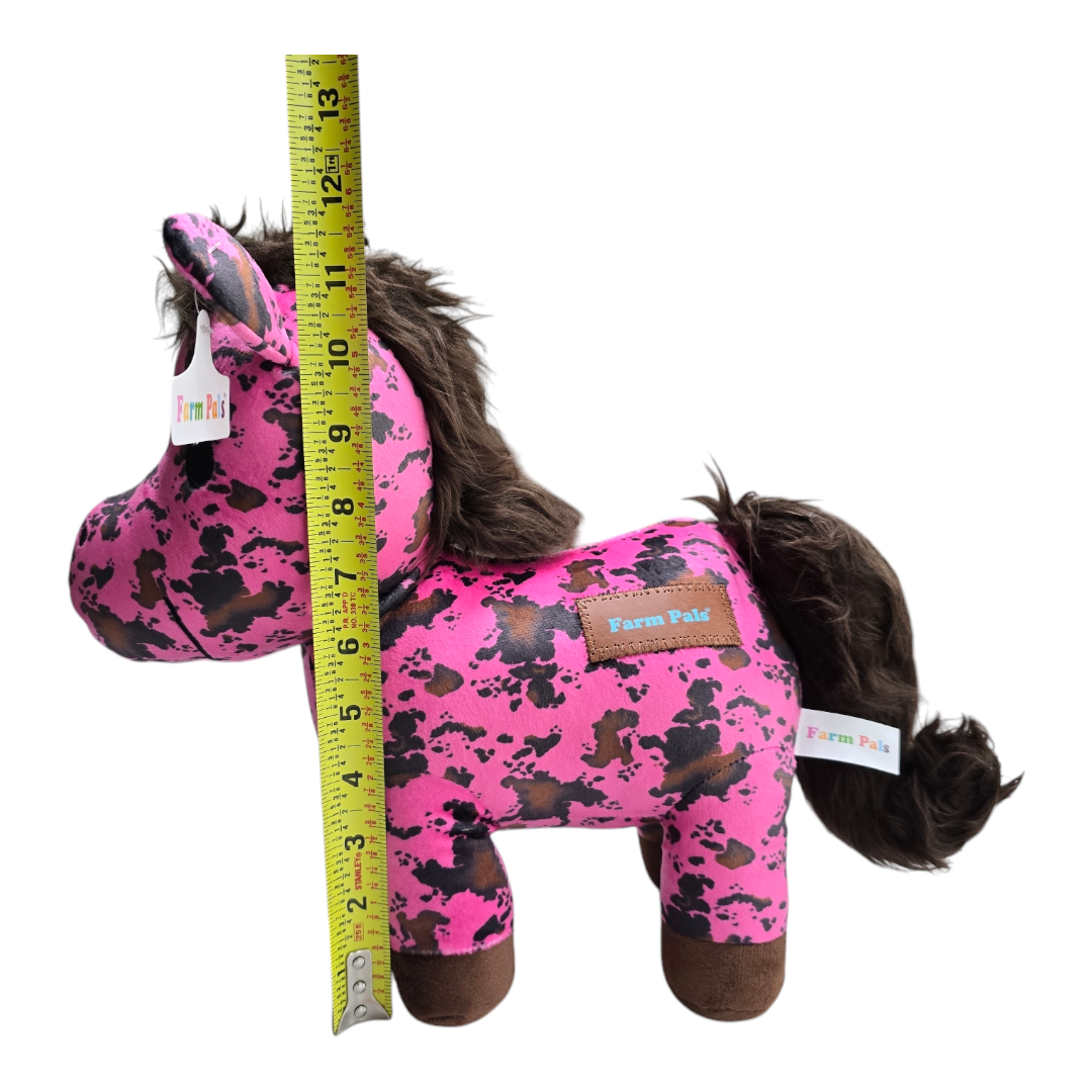 Donkey - Pink - Stuffed Farm Animal Plushies - Medium