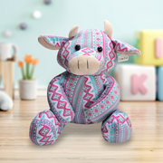 Highland Cow - Pink - Stuffed Farm Animal Plushies - Large