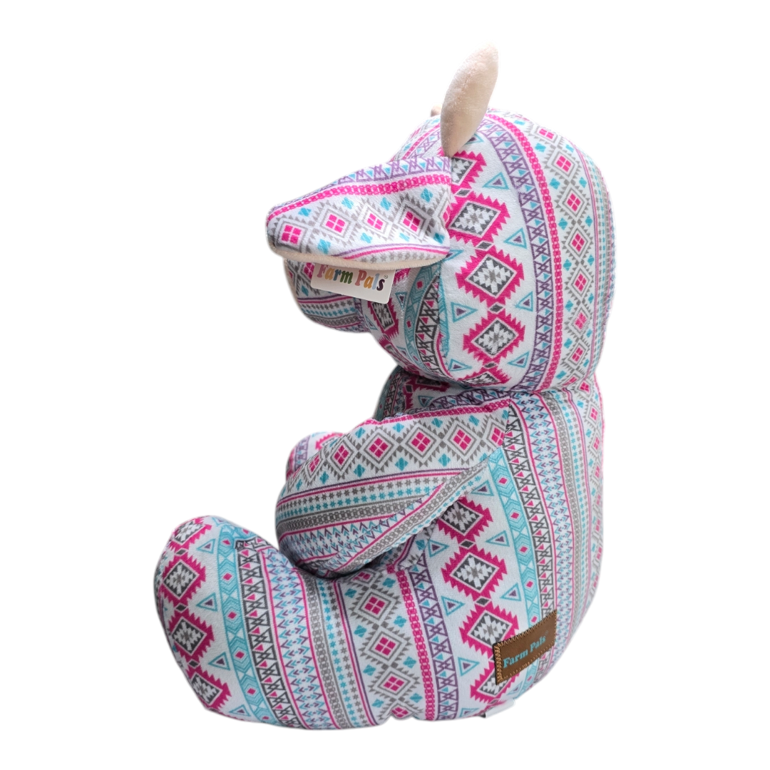 Highland Cow - Pink - Stuffed Farm Animal Plushies - Large