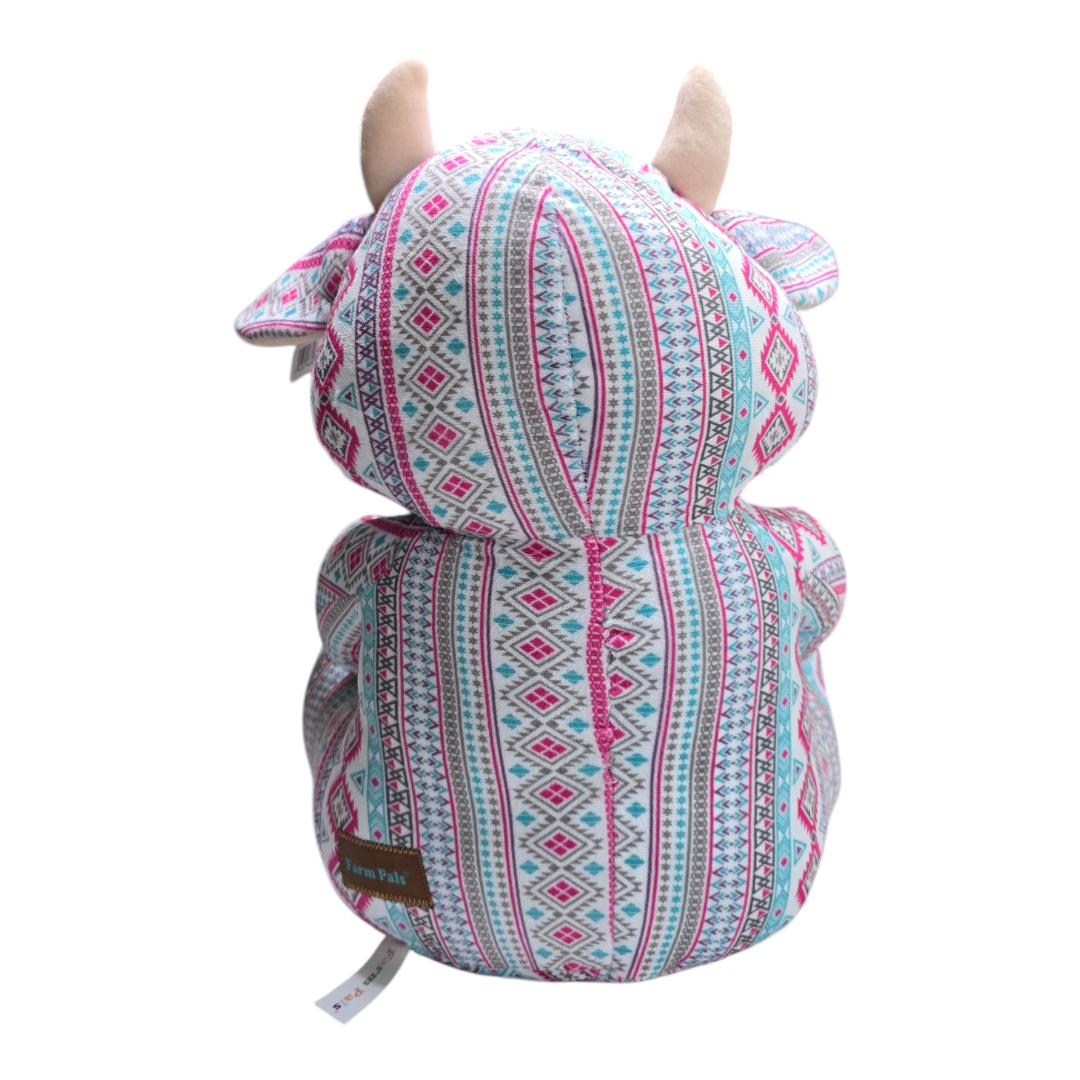 Highland Cow - Pink - Stuffed Farm Animal Plushies - Large