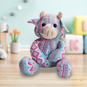 Highland Cow - Pink - Stuffed Farm Animal Plushies - Medium