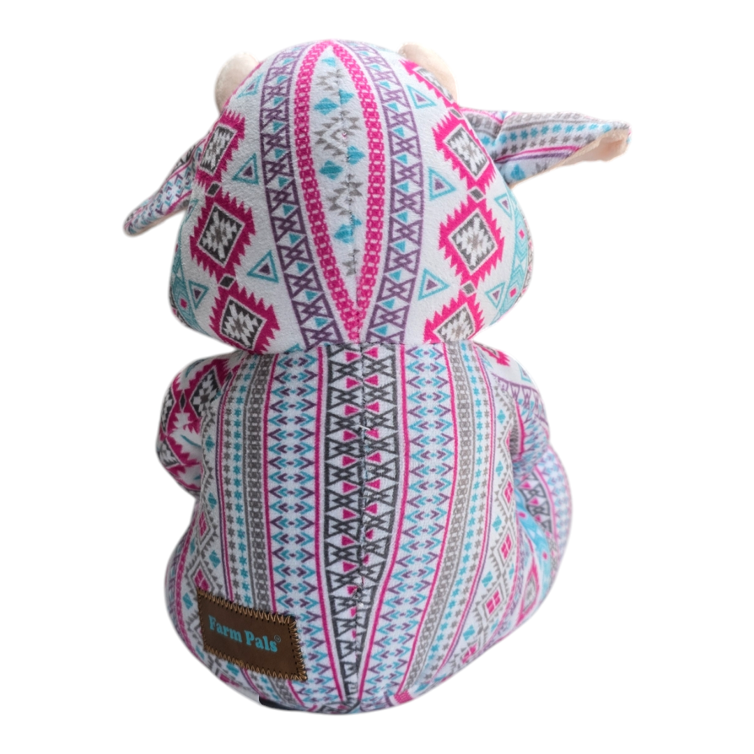 Highland Cow - Pink - Stuffed Farm Animal Plushies - Medium