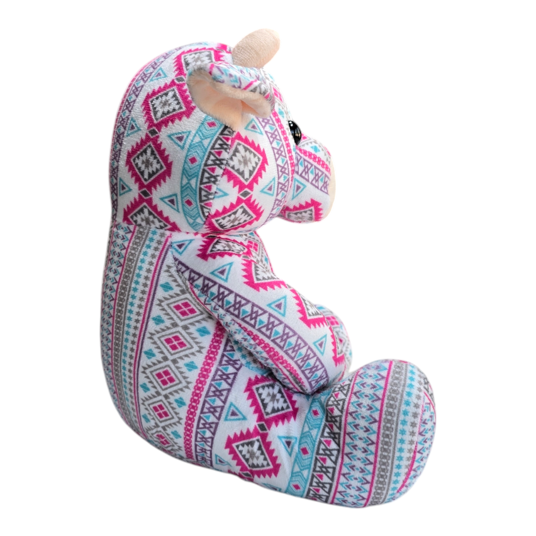 Highland Cow - Pink - Stuffed Farm Animal Plushies - Medium