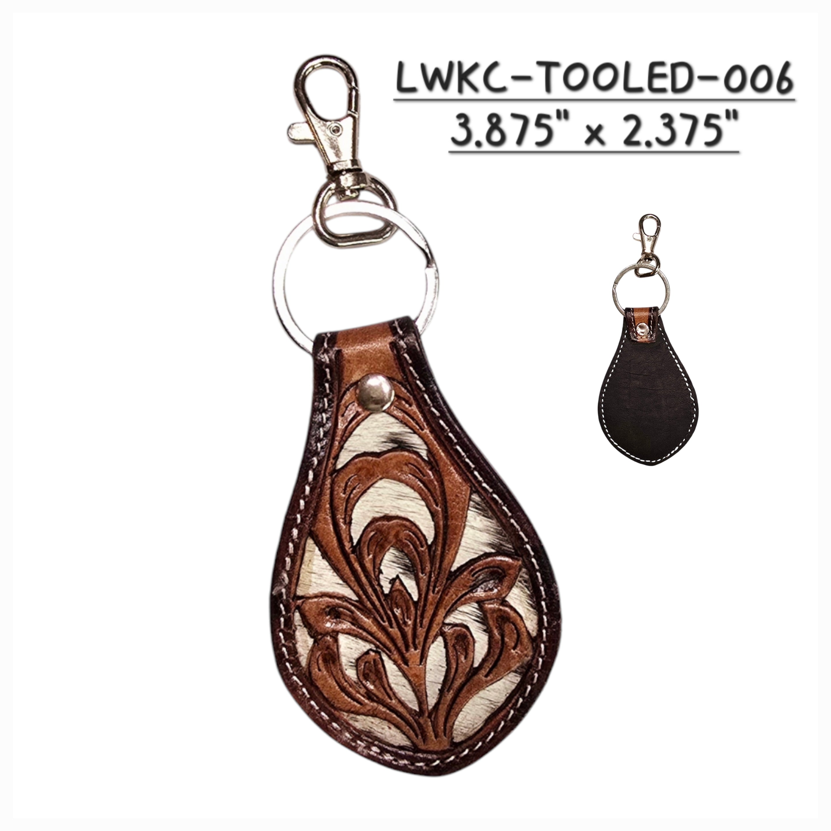 Genuine Leather Handmade Keychains | Cowhide, Hand-Tooled, Assorted