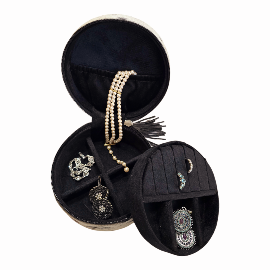 Cowhide Leather Jewelry Box