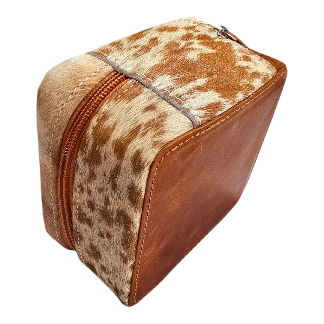 Cowhide and Hand-Tool Leather Jewelry Box