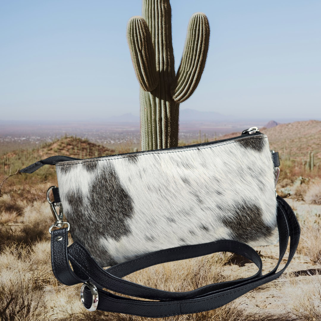 Womens Saddle Navajo Aztec design and Cowhide Crossbody Handbag