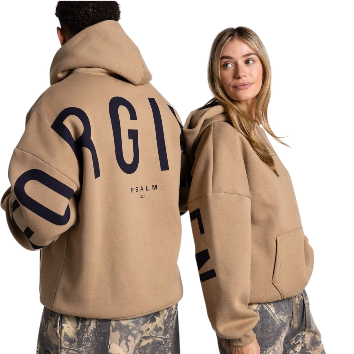 🔥 God’s Love Overcomes Hoodie – FORGIVEN - LATTE | Viral Faith-Based Streetwear