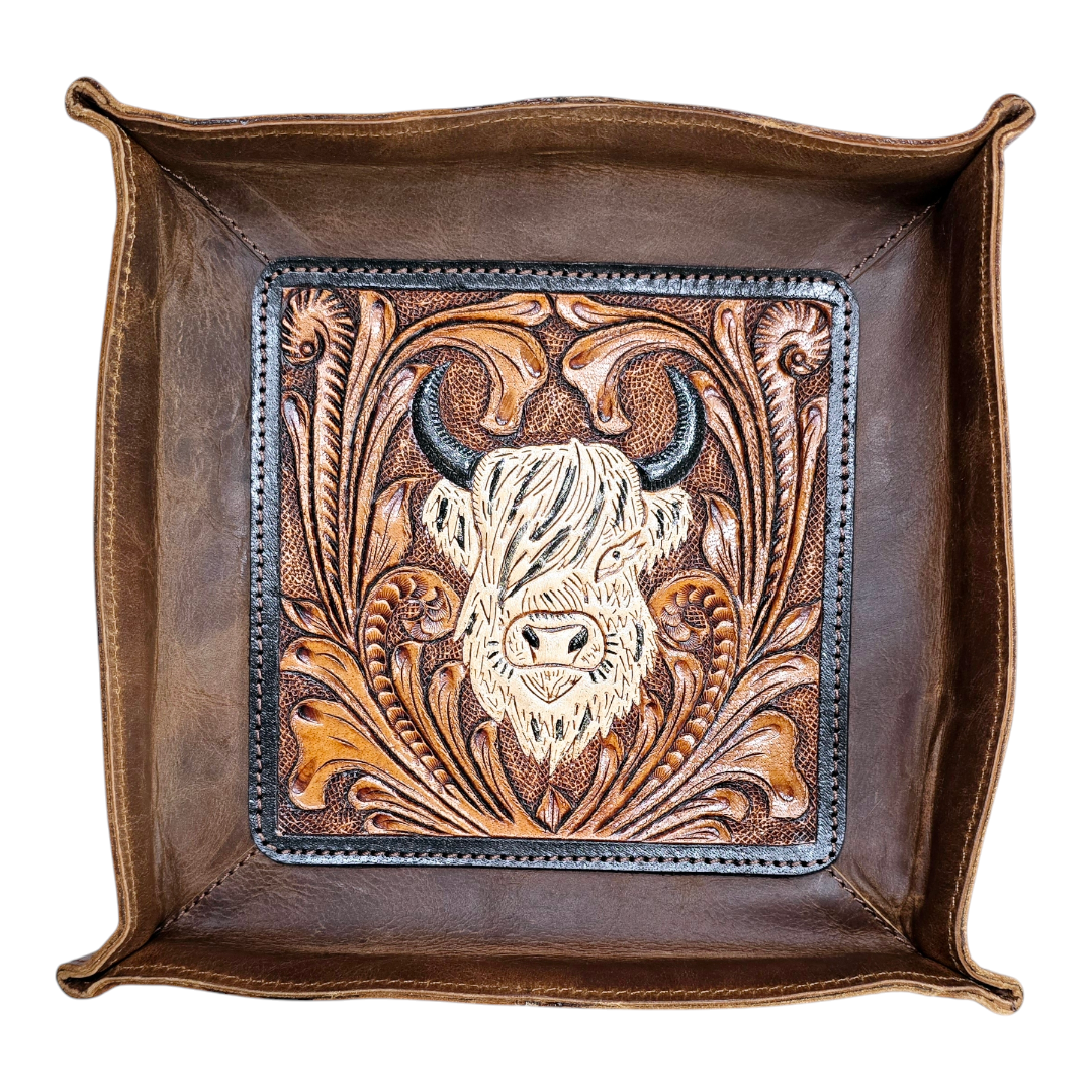 Handmade Genuine Leather Decorative Trays