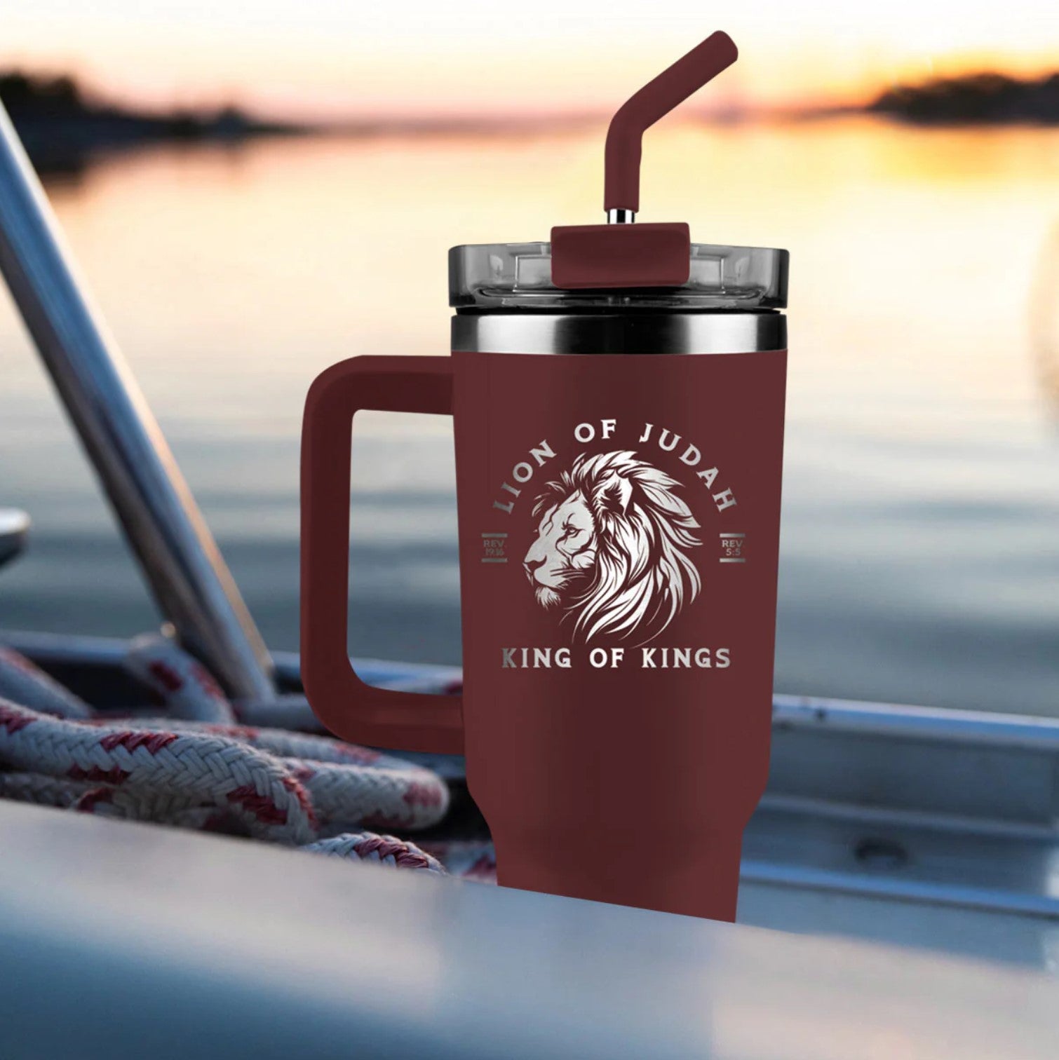Judah 40 oz Stainless Steel Mug With Straw - MUGS399