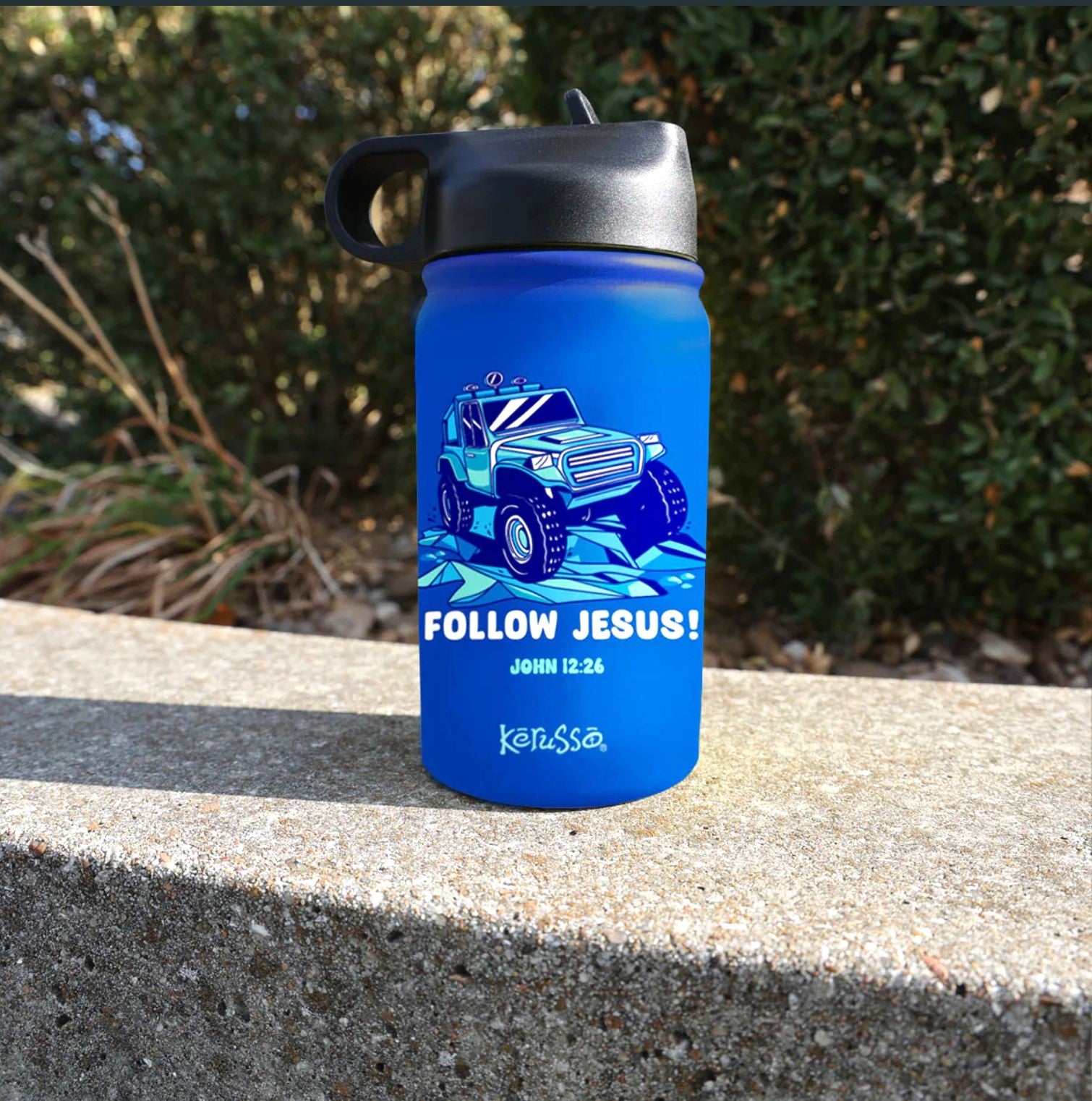 Follow Jesus 12 oz Stainless Steel Sport Bottle - MUGS421