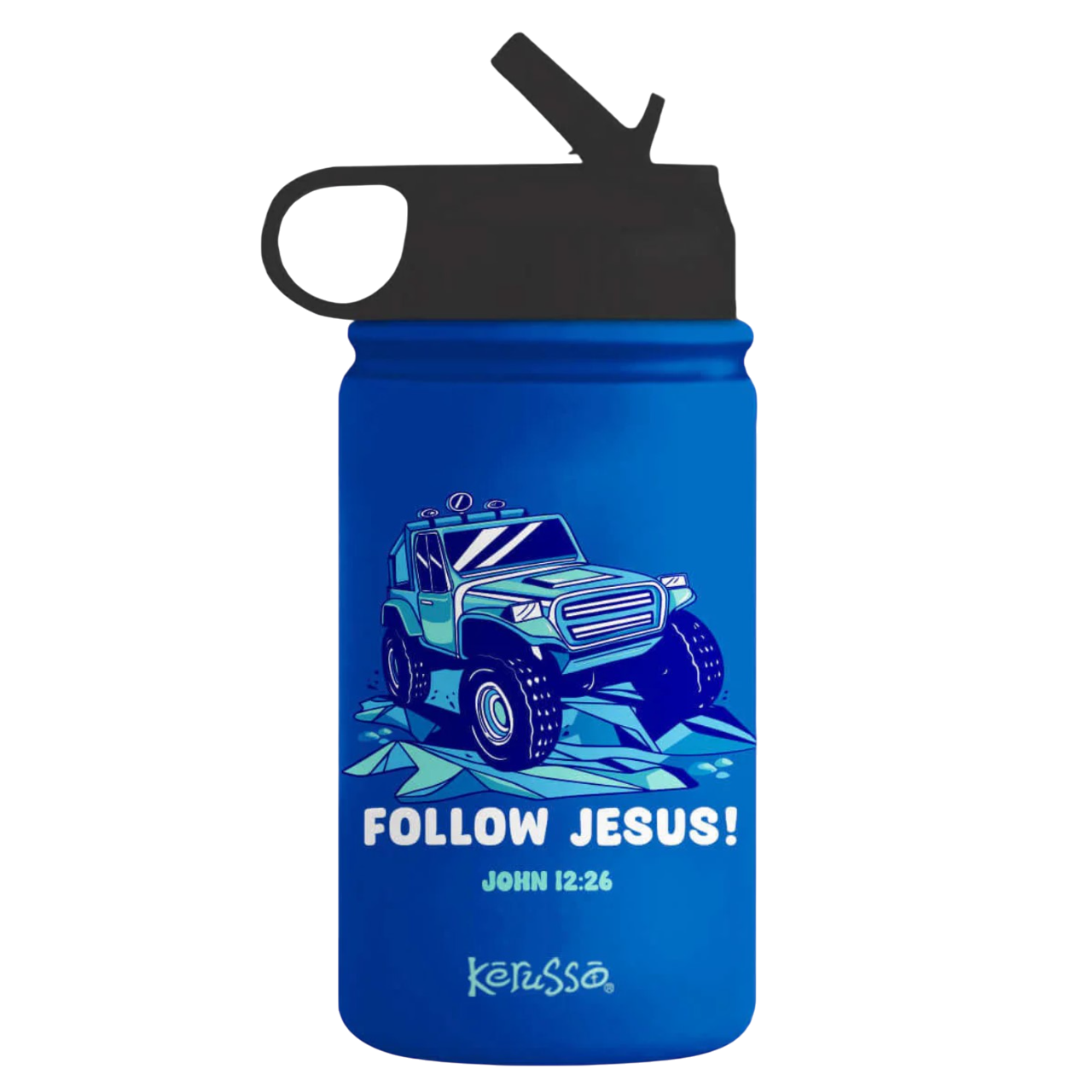 Follow Jesus 12 oz Stainless Steel Sport Bottle - MUGS421