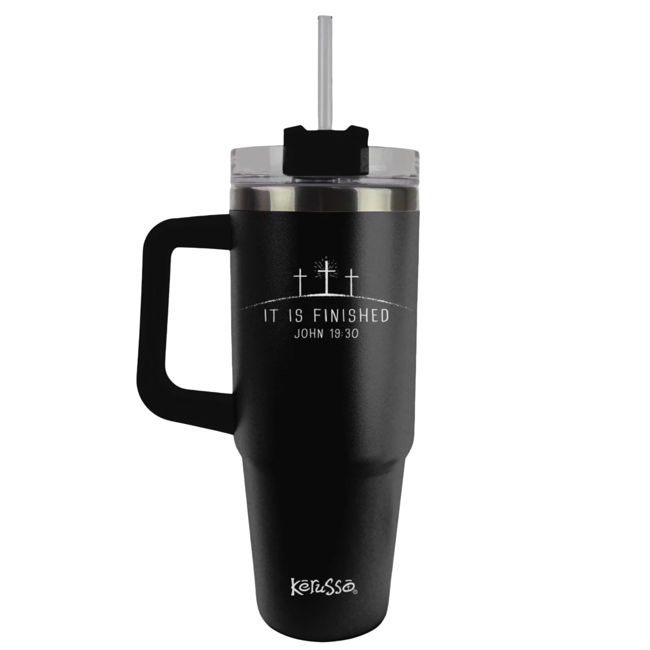 It Is Finished 30 oz Stainless Steel Mug With Straw - MUGS435