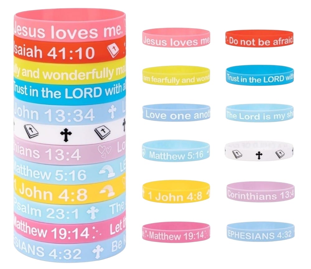 Christian Bible Verse Silicone Wristbands | Faith Bracelet, Christian Wristband, Scripture Bracelet – Unisex