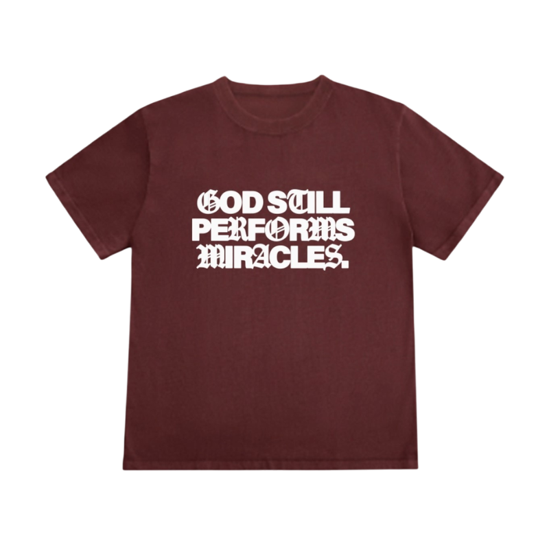 God Still Performs Miracles T-Shirt – Premium Heavyweight Christian Graphic Tee, Oversized Faith-Based Streetwear | Jesus Loves You