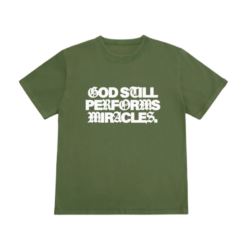 God Still Performs Miracles T-Shirt – Premium Heavyweight Christian Graphic Tee, Oversized Faith-Based Streetwear | Jesus Loves You
