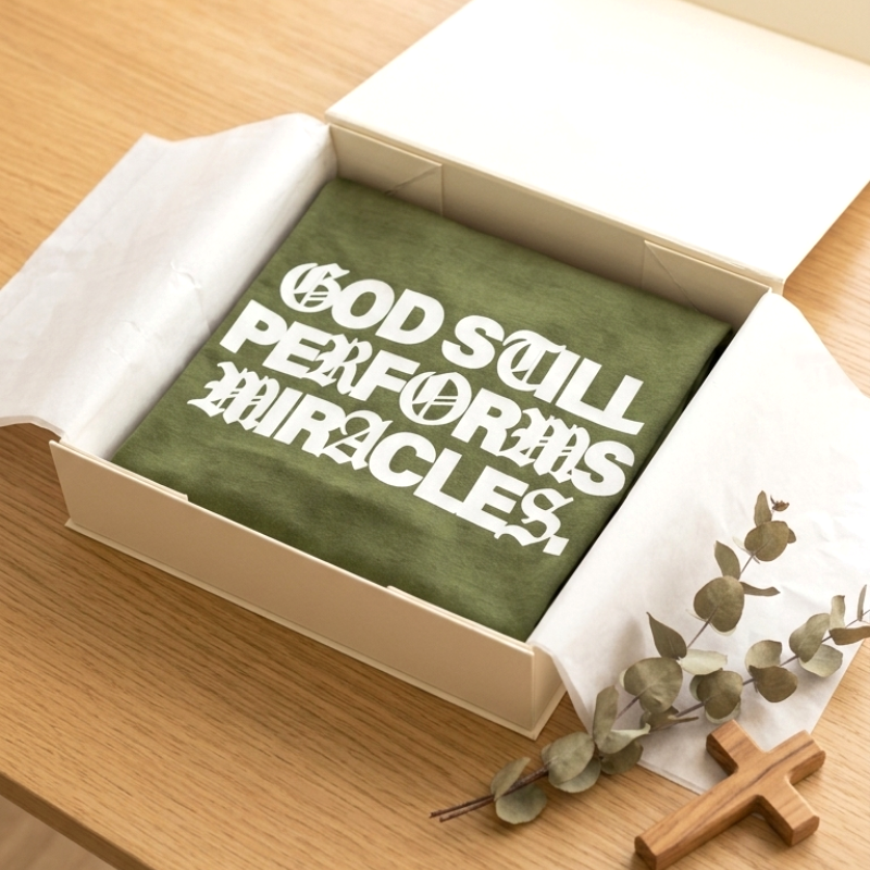 God Still Performs Miracles T-Shirt – Premium Heavyweight Christian Graphic Tee, Oversized Faith-Based Streetwear | Jesus Loves You