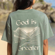 Elevated Faith God Is Greater Christian T-Shirt | Unisex Tee
